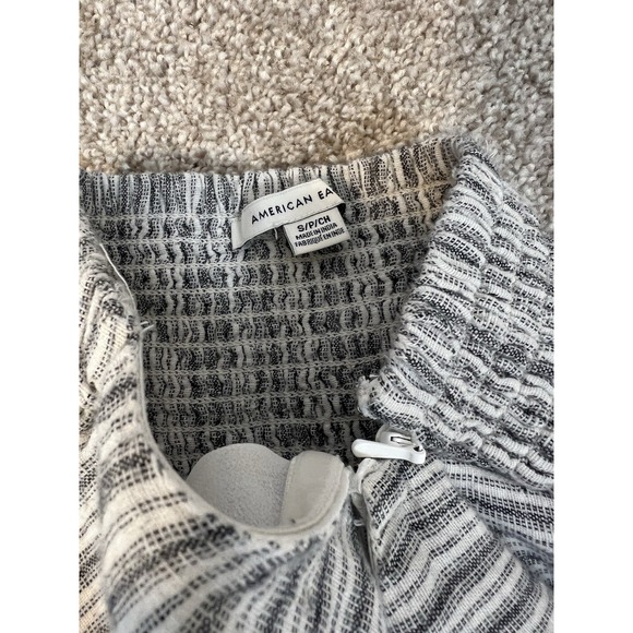 American Eagle Strapless Jumpsuit Small  Wide Leg Halter Ribbed Corset - Picture 3 of 4